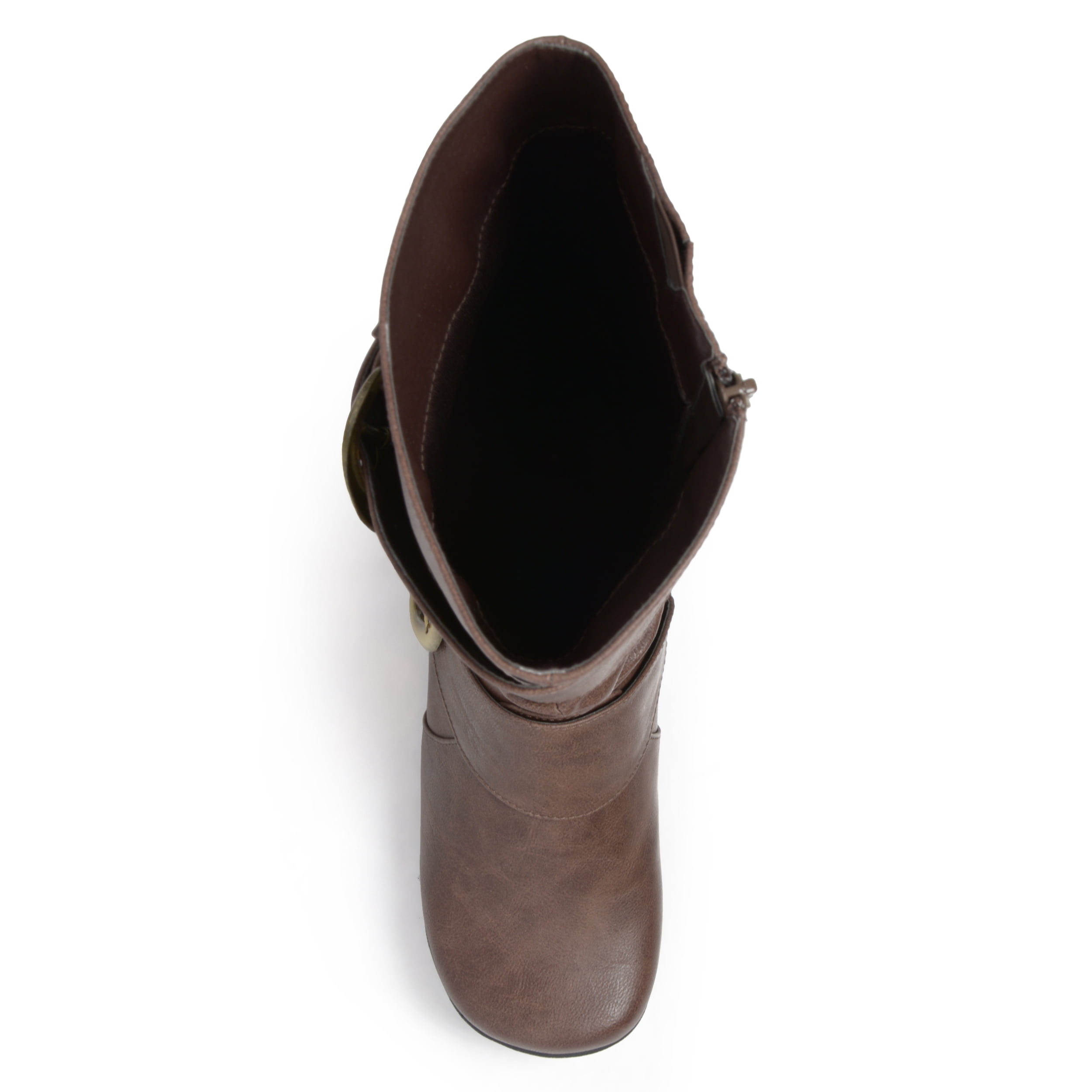 Journee Womens Paris Wide Calf Hidden Wedge Riding Boots