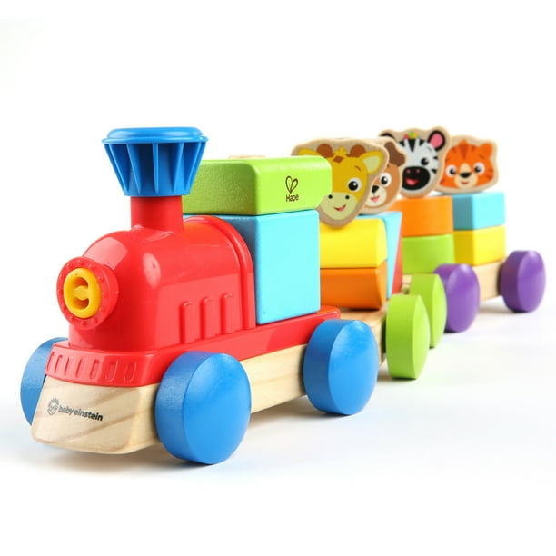 Baby Einstein Discovery Train Wooden Train Toddler Toy, Ages 18 months