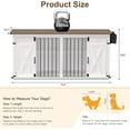 thumbnail image 6 of 72.4" Double Dog Crate Furniture, Heavy Duty Wooden Kennel with Divider, XL Dog Cage TV Stand for Medium Large Dogs Indoor (No Drawers), 6 of 6