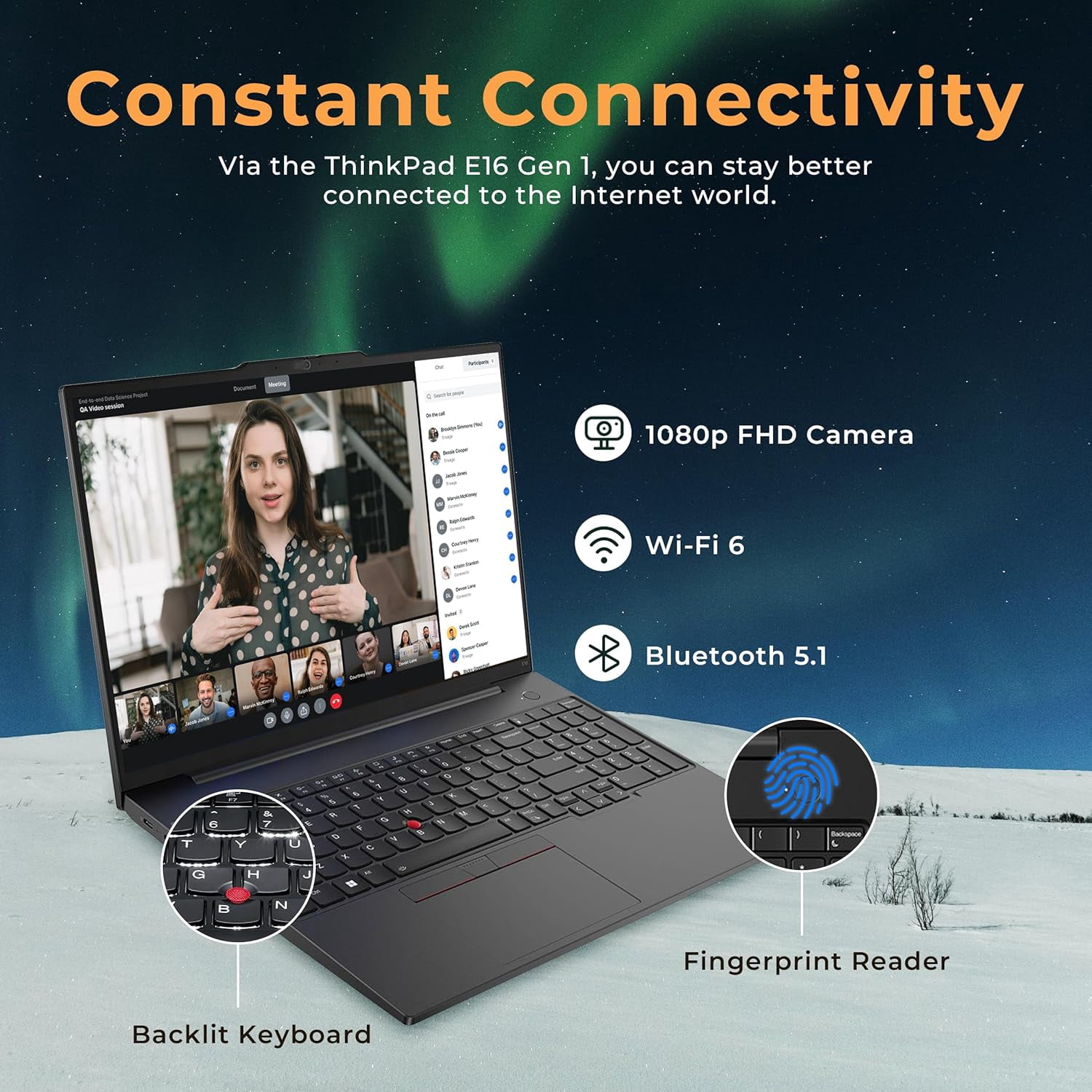 Lenovo ThinkPad E16 Gen 1 16" WUXGA Business Laptop, Intel i5-1335U, 16GB DDR4 RAM, 416GB Storage (256GB SSD+160GB Docking Station Set), Backlit Keyboard, Fingerprint Reader, Win 11, Black