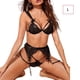 thumbnail image 1 of Conjunto de ropa interior de encaje sexy para mujer Sujetador Panty Liguero Vendaje Lencería Regalo, L Sweethay XX000179-03, 1 of 7