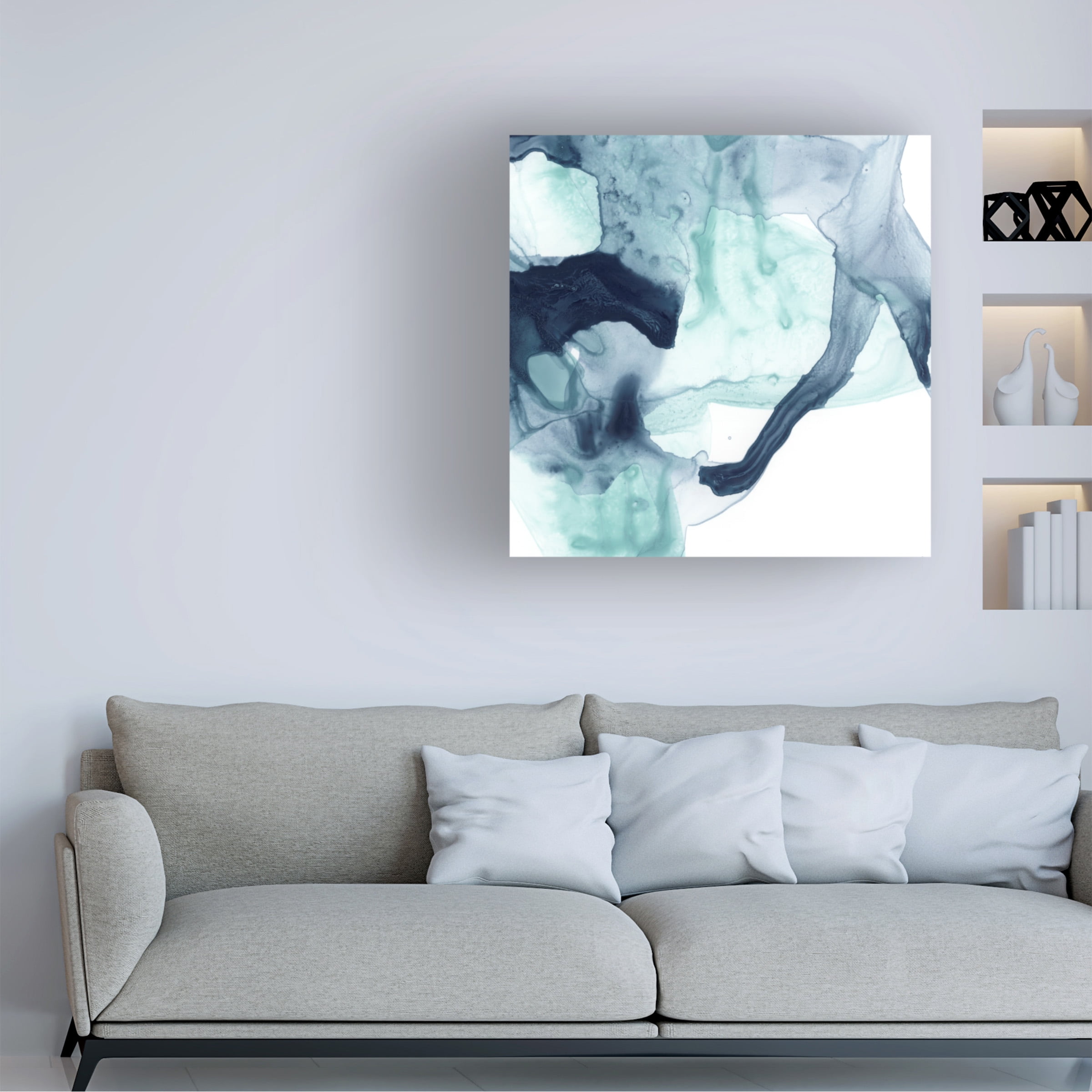 June Erica Vess 'Blue Cavern III' Canvas Art