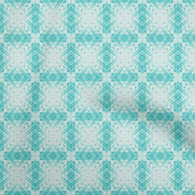 oneOone Polyester Spandex Turquoise Blue Fabric Asian-Tie & Dye- Texture Craft Projects Decor Fabric Printed By The Yard 56 Inch Wide