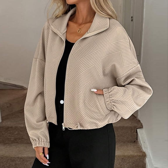 Vivianyn HD Women's Distressed Frayed Hem Denim Jacket, Casual Button Down Coat,Khaki,Size S-XXL