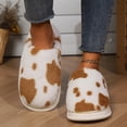 thumbnail image 2 of Povozer Slippers for Women Indoor and Outdoor with Fuzzy Lining Memory Foam(Brown,8), 2 of 6