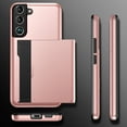 thumbnail image 6 of Allytech Slim Case for Samsung Galaxy S23 FE, Built-in Slide Card Holder, Screen Camera Protection, Rugged Hard Back & Silicone Edge Shockproof Anti-Scratch Protective Case - Rosegold, 6 of 8