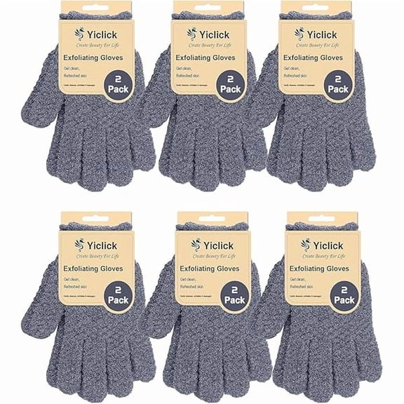 Fu997 12Pcs Heavy Exfoliating Gloves, Body Scrub Glove For Shower Bath, Body Scrub Exfoliator, Exfoliating Body Scrubber for Bath Shower Exfoliation, Exfoliate Sponge Loofah Washcloth Mitt Men Women