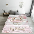 thumbnail image 4 of Kuromi And My Melody Fleece Blanket Super Soft Cozy Throw Blanket 80"X60", Lightweight Fuzzy Comfy Flannel Blanket Warm Plush Throw Blankets For Couch, Sofa, Bed, 4 of 7