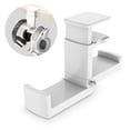 thumbnail image 1 of Soporte para auriculares EURPMASK, doble pinza giratoria de 360°, color blanco, 1 of 9