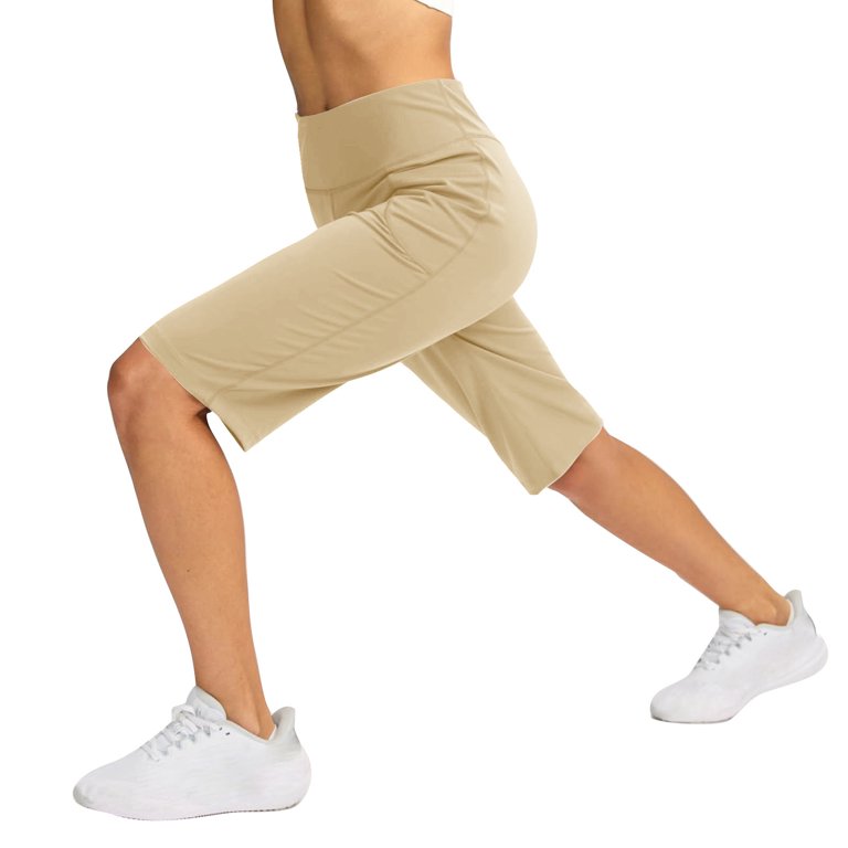 EINCcm Women's Bermuda Shorts Knee Length with Pockets High