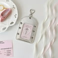 thumbnail image 4 of Ballet Ribbon Photo ID Holder Keychain, Silver Badge Card Sleeve Pendant, 4 of 7