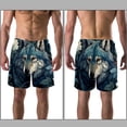 thumbnail image 3 of luoweisi Men's Beach Shorts Quick Dry Swim Trunks with Mesh Lining Wolf L, 3 of 5