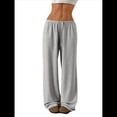 thumbnail image 1 of Pantalones Deportivos Anchos para Mujer, con Cordón, Holgados, de Cintura Alta y Sueltos, Informales Gris XL, 1 of 9