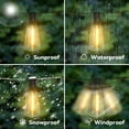 thumbnail image 6 of 100FT Outdoor String Lights, LED Patio Lights with 52 Vintage Shatterproof ST38 Edison Bulbs, Outside Hanging Lights Waterproof for Camping, Porch, Deck, Garden, Backyard, Balcony, 2700K, 6 of 10