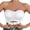 White, variant on FYDUU Strapless Bras For Women Seamless Breathable No Show Front Closure Bra With Detachable Pads And Strips Comfortable Push Up Bra /White