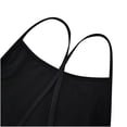 thumbnail image 5 of Bathing Suit for Women Trendy Scoop Neck Cross Back One Piece Swimsuit Racerback Solid Backless Swimwear (XL, Black), 5 of 7