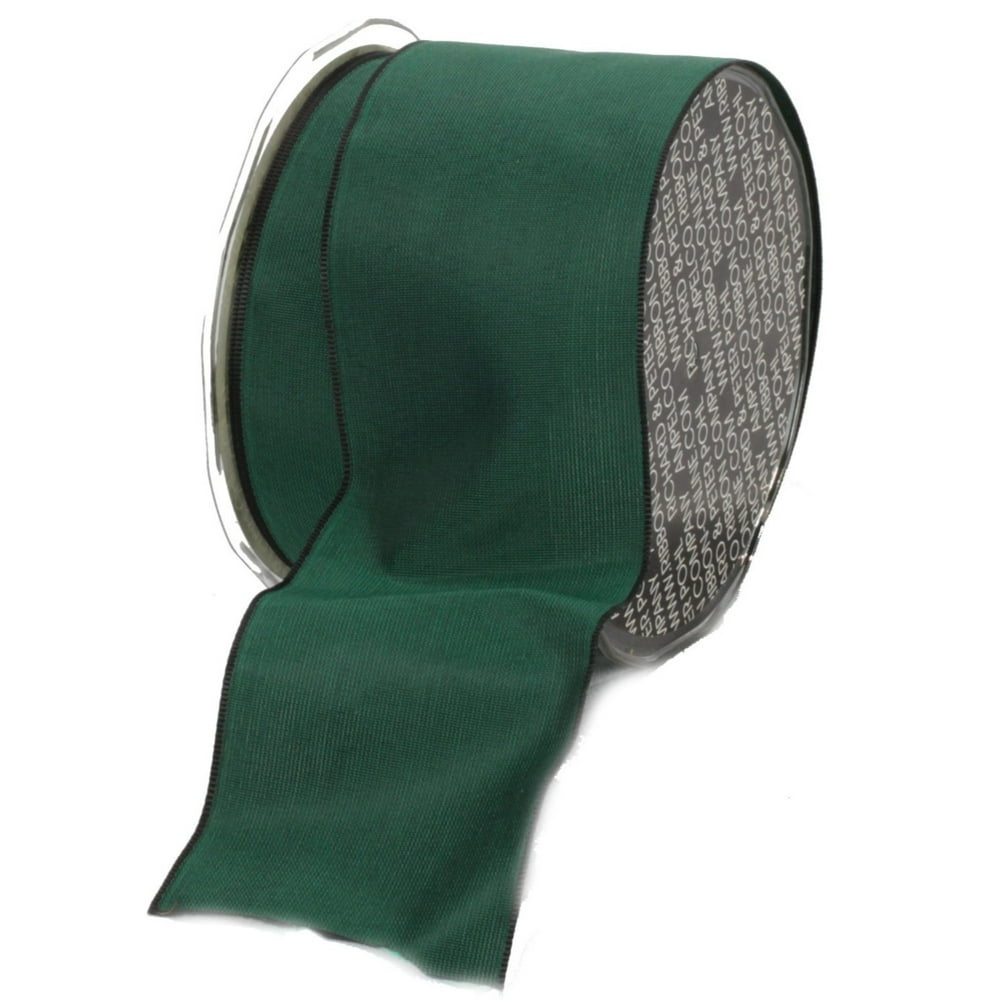 Hunter Green Solid Wired Craft Ribbon 2.5" x 27 Yards
