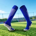 thumbnail image 2 of Kids Soccer Socks Striped Knee High Tube Socks Football Uniform Sports Socks for Boys Girls, 2 of 4