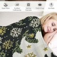 thumbnail image 3 of Orinice Christmas Tree Gold Stars Lace Warm Lightweight Blanket Soft Fleece Throw Blanket for All Seasons - Ideal Decor for Living Rooms, Sofas, and Beds 60x80in, 3 of 6