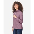 thumbnail image 2 of CORE365 CE73W Women's Venture Heathered Stripe Quarter-Zip Pullover-BURGUNDY/ WHITE-XS, 2 of 6