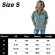 thumbnail image 2 of Sudadera de manga larga con solapa y media cremallera para mujer, color sólido, elegante, holgado, informal (verde grisáceo), 2 of 6