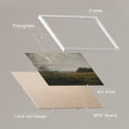 thumbnail image 4 of PixonSign Framed Wall Art Classic Rural Countryside Flower Landscapes Prints, Set of 4 Nature Wilderness Paintings, Minimalism Wall Décor, Adhesive Canvas Poster for Home Decor - 12"x16" White, 4 of 5