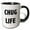 Black/White, variant on 3drose, Chug Life, 11oz Two-tone Blue Mug
