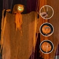thumbnail image 5 of Halloween Hanging Luminous Pumpkin Ghost - Horror Animated Hanging Decorations with Spooky Sounds (Orange, Battery-Powered), 5 of 9