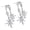 Silver, variant on Convertible Star Earrings with Detachable Double Pendant Stylish Sparkling Zircon Ear Accessories for Women