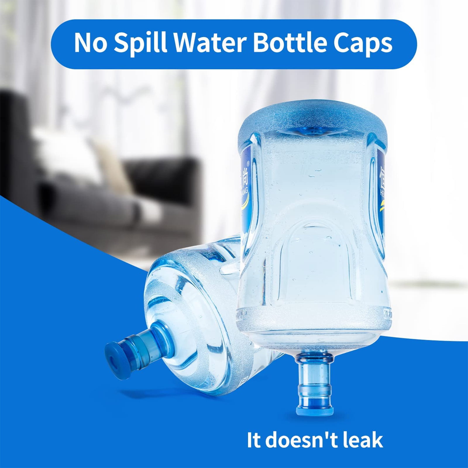 No-Spill Cap for Water Bottle