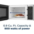 thumbnail image 4 of GE GCST09N1WSS - Horno de microondas, 900 vatios, 7 ajustes de cocción automática, tecnología de bloqueo para niños, esenciales de cocina para la encimera, recámara o departamento, 0.9 Cu. Pies, acero, 4 of 5