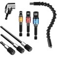 thumbnail image 1 of pcs Drill Bit Extension Kit 1pcs Flexible Extension Screwdriver and 105 Flexible Screwdriver 3 pcs Swivel Bit Holder 3 pcs Angle Socket Adapter 1/4" 3, 1 of 5