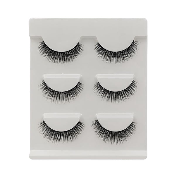Postizas pestañas 3 pares de Postizas pestañas de visón de imitación 3D, gruesas y naturales, 10 estilos(Buy 2 save 10%)