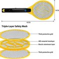 thumbnail image 5 of Electric Mosquito Racket (usb Rechargeable), Effective Mosquito Killer, Insect Swatter Zapper With Triple Layer Mesh, For Outdoor And Indoor, 5 of 5