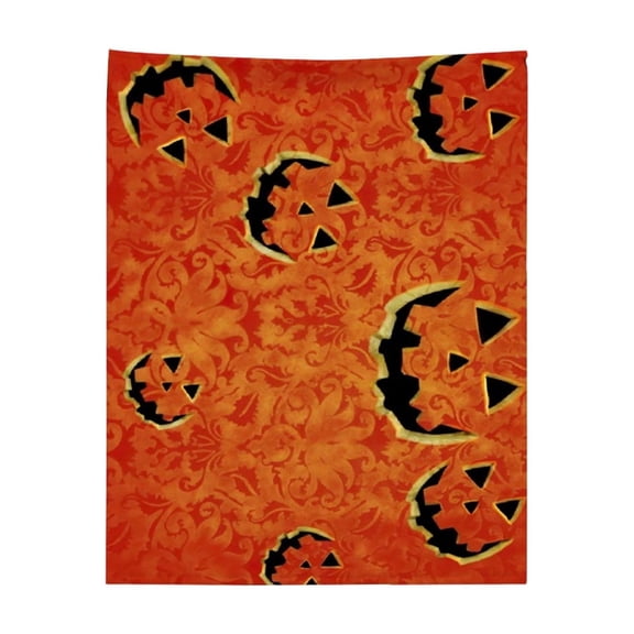2026 Halloween Indooor Decoration Halloween Flannel Throw Blanket Ghost Pumpkin Print Washable All Season Sofa Bed Blanket