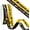 black gold, variant on 2 Rolls Graduation Ribbons 3/8 Inch 10 Yards/roll Gold&Black Congrats Grad Class of 2025 for Leis Gift Wrapping Flower Bouqute Certificate Party Decoration black gold 3/8" x 10yd (2 rolls)