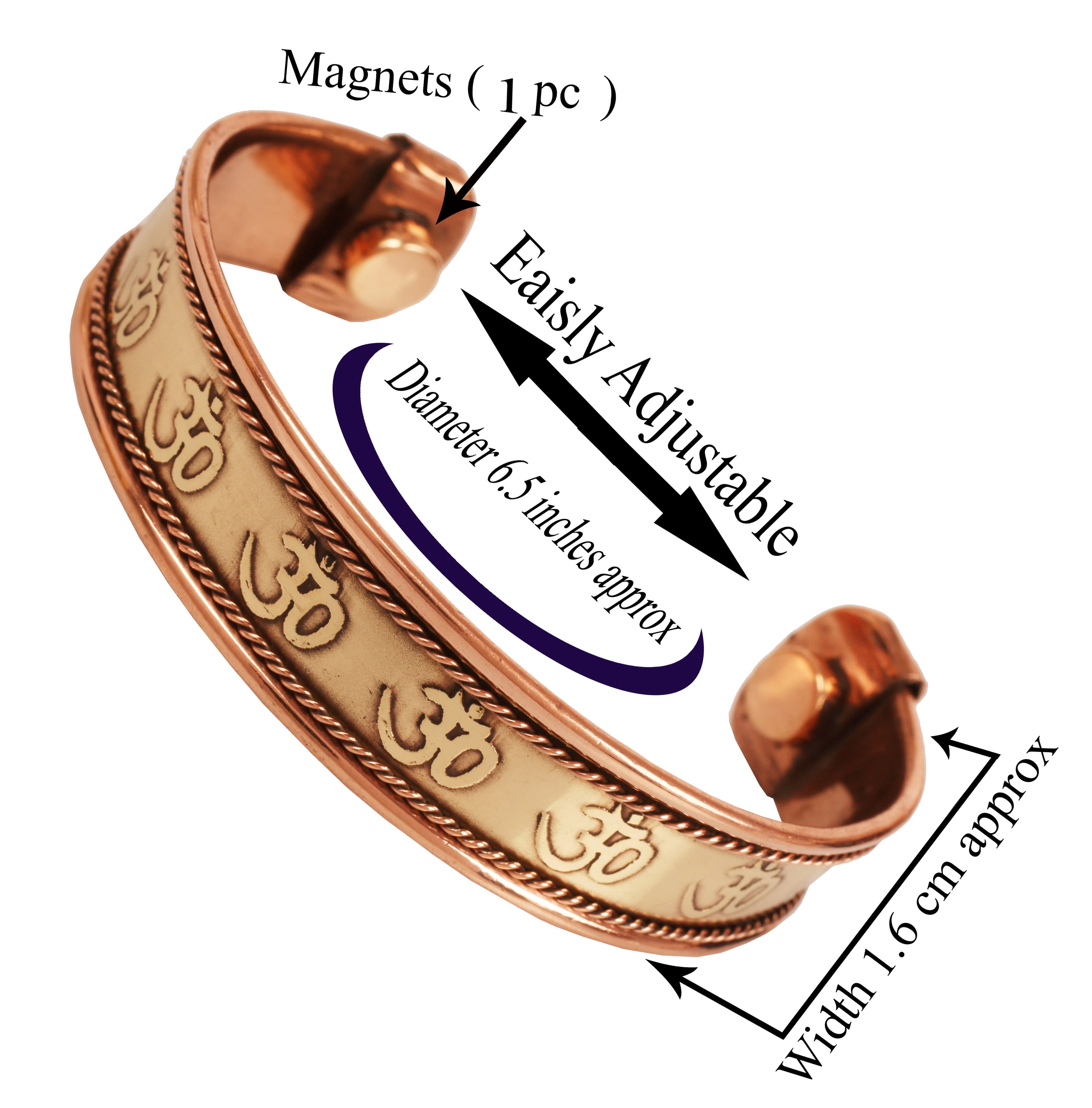 Sunsoul by Touchstone Copper magnetic healing bracelet Tibetan style.