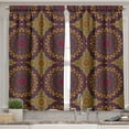 thumbnail image 2 of Ambesonne Moroccan Valance & Curtain, Tribal Art Mandala, 55"x30", Plum Petrol Blue Yellow, 2 of 6
