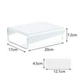 thumbnail image 4 of Self Adhesive Desk Drawer Office Accessories Stationery Pencil Tray Desktop Organizer for Living Room Bedroom Pantry Closet Study Room White Small, 4 of 8