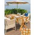 thumbnail image 6 of 60x102 Inch Outdoor Tablecloth with Umbrella Hole Zipper Rectangle Terracotta Coastal Starfish Rectangular Tablecloths Waterproof Ocean Sea Shells Nautical Marine Patio Table Cloth Cover for Picnic, 6 of 8