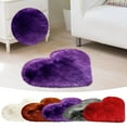 thumbnail image 4 of Guanhe Heart Shaped Rug 14x8inch, Valentine's Day Decoration Bedroom Bedside Blanket Plush Shaggy Furry Floor Rugs Living Room Sofa(Khaki ), 4 of 4