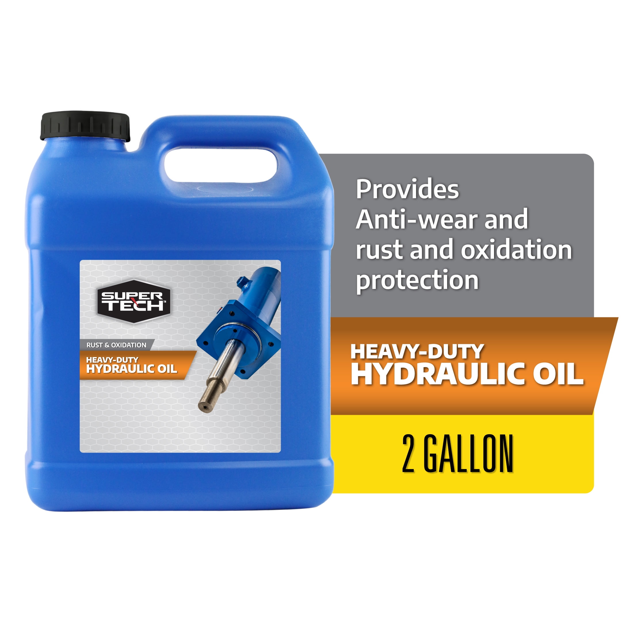 Super Tech Heavy Duty Rust and Oxidation Anti Wear Hydraulic Oil, 2 Gallons
