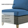 thumbnail image 5 of Grand Patio Outdoor Furniture, Patio Wicker  Armless Sofa, Peacock Blue, 5 of 6