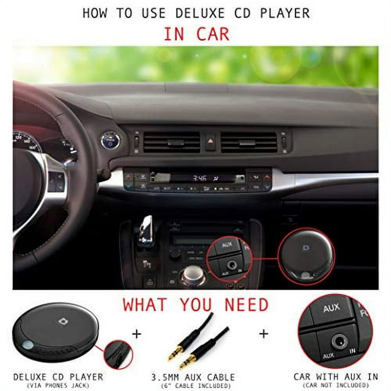 Deluxe Handheld Personal CD Player with Micro USB, Stereo