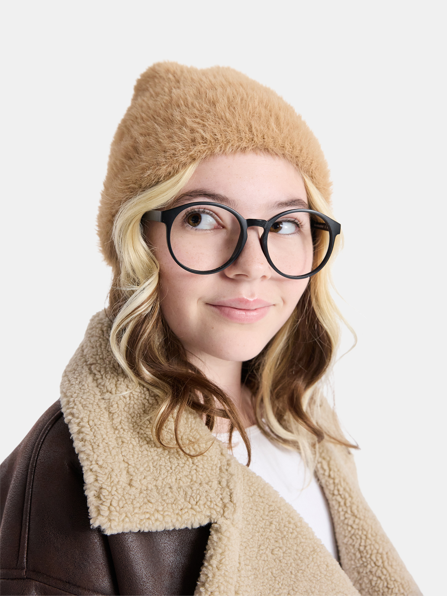 Weekend Academy Girls Faux Fur Beanie, One Size
