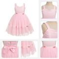 thumbnail image 3 of IDOPIP Baby Girls Lace Flower Tutu Dress Summer Spaghetti Straps Princess Birthday Party Tulle Dresses, 3 of 8