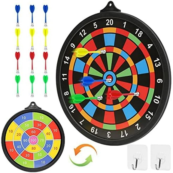 Magnetic Dart Board w/ 12 Darts, Toys for Boys Age 8-12, Safe Indoor Outdoor Games for Kids 8-12, Teen Gifts for 6 7 8 9 10 11 12 13 14 Year Old Boys Girls