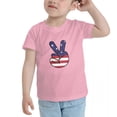thumbnail image 3 of USA Flag Peace Hand Yeh Sign Funny Toddler T-Shirts for Boys Girls (Pink, Youth XL), 3 of 5