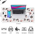 thumbnail image 5 of Long Mouse Pads for Desk,White Cow Geometric Pattern Desk Mats on Top Of Desks, Desk Mouse Pad Extra Large with 3mm Non-Slip Base and Stitched Edge for Gaming,Office,Work,Home 35.4"x15.7", 5 of 6