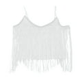 thumbnail image 5 of SNKSDGM Female Womens Tank Tops Dressy Casual Short Womens White Tank Top with Built in Bra Women Tie Front Lace Top Neck Tank Sexy Going Out Tops Backless Cute Summer Flowy Vest Shirt M, 5 of 9